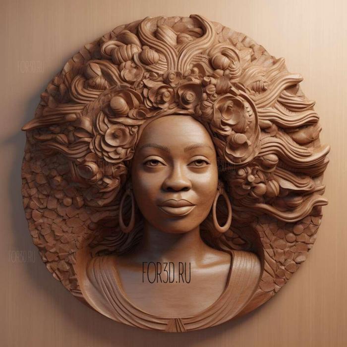 Oprah Winfrey 3 stl model for CNC